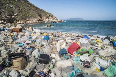 IMAGO Nature: Unsere Erde, Umweltvertr?gliche Herausforderungen des 21. Jahrhunderts, Plastik Beach covered in plastic rubbish, Lap Sap Wan, New Territories, Hong Kong, China, Asia Copyright: PhotoxEscapes 1272-263