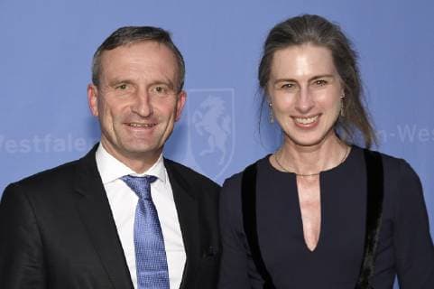 Thomas Geisel mit Ehefrau Vera Geisel bei der Verleihung des Staatspreises NRW im Gürzenich. Köln, 27.11.2018