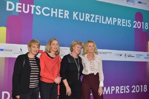Verleihung Deutscher Kurzfilmpreis 2018 Dr. Martina Muench, Prof. Dr. Susanne Stuermer, Prof. Monika Gruetters MdB, Maria Furtwaengler Verleihung 62, Deutscher Kurzfilmpreis 2018 im Waschhaus Arena Potsdam. am 28.11.2018