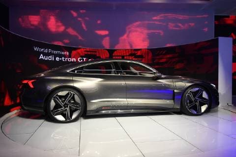 The new 2020 Audi e-tron GT concept car that will be coming out late 2020 on display during the 2018 Los Angeles Auto Show media day Wednesday Nov 28,2018. The show opens to the public Friday Nov 30th at the Los Angeles Convention Center.. . Los Angeles U.S. - ZUMAbl1_ 20181128_zaf_bl1_053 Copyright: xGenexBlevinsx