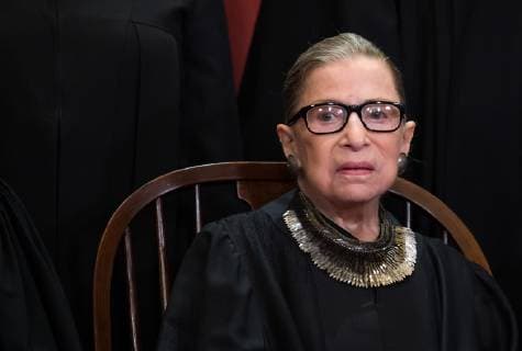 Supreme Court Associate Justice Ruth Bader Ginsburg poses during the official Supreme Court group portrait at the Supreme Court on November 30, 2018 in Washington, D.C.  WAP20181130309 KEVINxDIETSCH