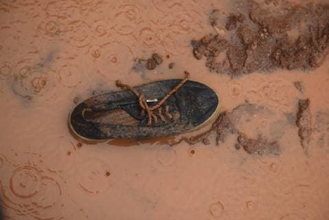 November 29, 2018 - Tijuana, Mexico - People navigate severe flooding at the migrant caravan camp Centro Deportivo Benito Juarez on November 29, 2018. It is being called a humanitarian crisis. We lost everything, said a migrant walking through debris. Many migrants appeared to realize that the hope they held to begin a new life in America had dimmed and their stay in Mexico may be longer than anticipated. Tijuana Mexico - ZUMAg208 20181129_zap_g208_014 Copyright: xCarolxGuzyx