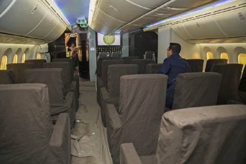 December 2, 2018 - EUM20181202ECO06.JPG.CIUDAD DE MEXICO.- Presidency Presidencia-Avion.- 2 de diciembre de 2018.- Recorrido por el avion presidencial Boing 877-8 Jose Maria Morelos y Pavon que sera enviado a Estados Unidos para su venta, anuncio que hizo este domingo el nuevo director general de Banobras, Jorge Mendoza. Foto: Agencia EL UNIVERSAL Yadin Xolalpa RCC.  - ZUMAu78_ 20181202_zaf_u78_105 Copyright: xYadinxXolalpax