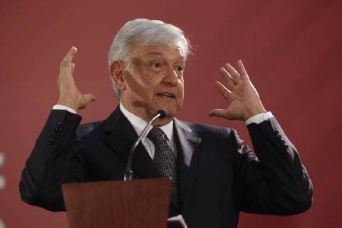 Mexiko, Andres Manuel Lopez Obrador Pressekonferenz Mexico s President, Andres Manuel Lopez Obrador, speaks during a press conference after a meeting with the Security Cabinet in Mexico City, Mexico, on 3 December 2018. Lopez Obrador explain that he wants to looking for an agreement with USA and Canada to invest in Central America and face the migratory phenomenon. Lopez Obrador looks for an agreement with USA and Canada to invest in Central America !ACHTUNG: NUR REDAKTIONELLE NUTZUNG!  Copyright: xSashenkaxGutierrezx AME4943 20181203-636794515315354140