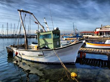  image of a fisher boat in a little provence harbor  Copyright: xjlbouzoux Panthermedia01800731