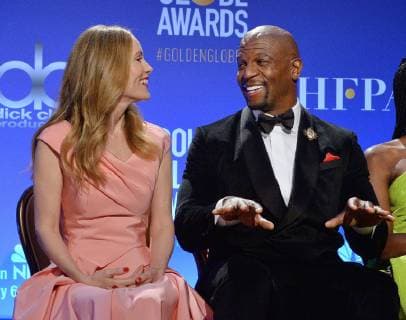 Entertainment Themen der Woche KW49 Entertainment Bilder des Tages Actors Leslie Mann and Terry Crews prepare to announce the nominees for the 76th annual Golden Globe Awards at the Beverly Hilton Hotel in Beverly Hills, California on December 6, 2018.  LAP2018120606 JIMxRUYMEN