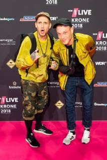 Bochum, Germany 06.12.2018, 1Live Krone 2018, 257ers, Daniel Schneider und Michael Rohleder auf dem Roten Teppich der 1Live Krone ( DeFodi001