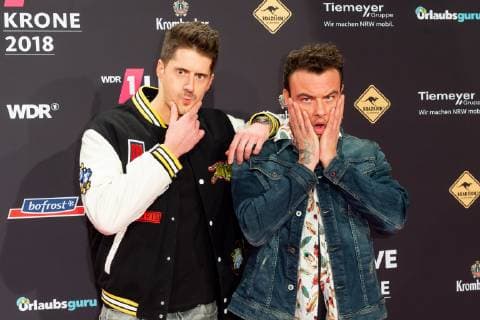 Entertainment Bilder des Tages Bochum, Germany 06.12.2018, 1Live Krone 2018, SDP, Vincent Stein und Dag-Alexis Kopplin auf dem Roten Teppich der 1Live Krone ( DeFodi001
