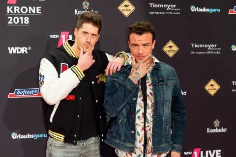 Bochum, Germany 06.12.2018, 1Live Krone 2018, SDP, Vincent Stein und Dag-Alexis Kopplin auf dem Roten Teppich der 1Live Krone ( DeFodi001