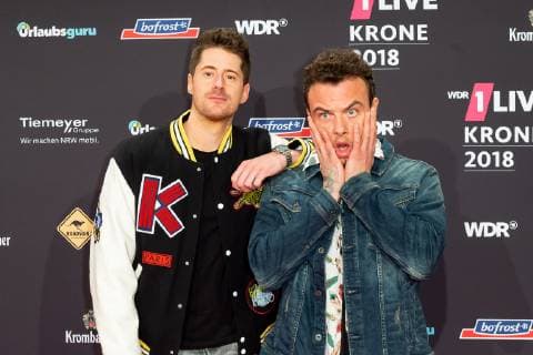 Bochum, Germany 06.12.2018, 1Live Krone 2018, SDP, Vincent Stein und Dag-Alexis Kopplin auf dem Roten Teppich der 1Live Krone ( DeFodi001