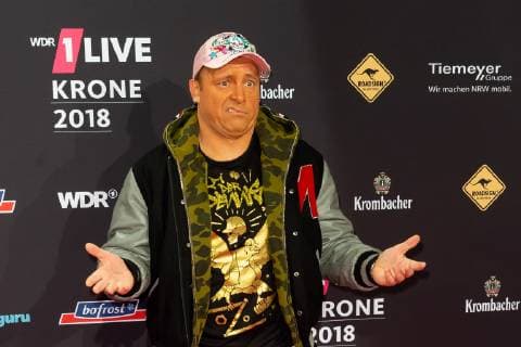 Bochum, Germany 06.12.2018, 1Live Krone 2018, Dennis aus Huerth, Martin Klempnow auf dem Roten Teppich der 1Live Krone ( DeFodi001