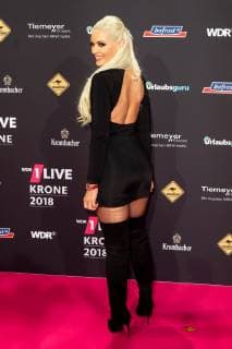 Bochum, Germany 06.12.2018, 1Live Krone 2018, Daniela Katzenberger auf dem Roten Teppich der 1Live Krone ( DeFodi001