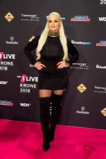 Bochum, Germany 06.12.2018, 1Live Krone 2018, Daniela Katzenberger auf dem Roten Teppich der 1Live Krone ( DeFodi001