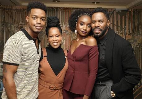 RELEASE DATE: December 25, 2018 TITLE: If Beale Street Could Talk. STUDIO: . DIRECTOR: Barry Jenkins. PLOT: A woman in Harlem desperately scrambles to prove her fiance innocent of a crime while carrying their first child. STARRING: STEPHAN JAMES, REGINA KING, KIKI LAYNE and COLMAN DOMINGO on set. New York U.S. - ZUMAl90_ 20181206_shg_l90_061 Copyright: xAnnapurnaxPicturesx