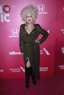 NEW YORK, NY - DECEMBER 6: Cyndi Lauper at the 2018 Billboard Women in Music at Pier 36 in New York City on December 6, 2018. Copyright: xMediaPunchx