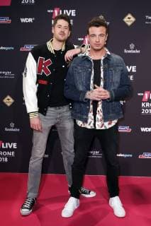 Vincent Stein und Dag-Alexis Kopplin (SDP) bei der 19. Verleihung der 1Live Krone 2018 in der Jahrhunderthalle. Bochum, 06.12.2018