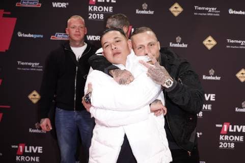Kontra K bei der 19. Verleihung der 1Live Krone 2018 in der Jahrhunderthalle. Bochum, 06.12.2018