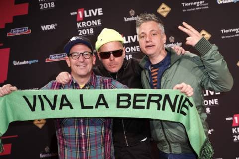 Fettes Brot bei der 19. Verleihung der 1Live Krone 2018 in der Jahrhunderthalle. Bochum, 06.12.2018