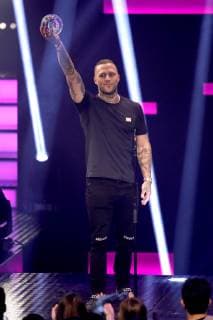 Kontra K bei der 19. Verleihung der 1Live Krone 2018 in der Jahrhunderthalle. Bochum, 06.12.2018