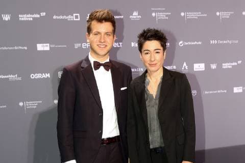Tim Frieben und Dunja Hayali bei der Verleihung Deutscher Nachhaltigkeitspreis am 8.12.2018 in Düsseldorf Deutscher Nachhaltigkeitspreis 2018 in Duesseldorf