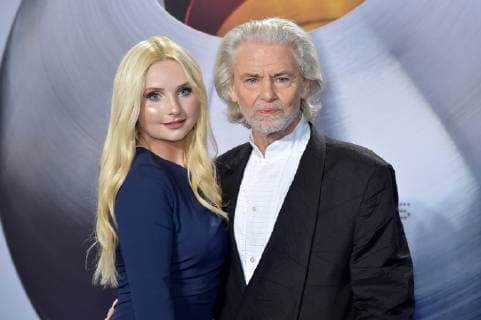 Deutscher Nachhaltigkeitspreis 2018 am 07.12.2018 im Maritim Hotel in Düsseldorf Anna Hiltrop ( Model ) und Prof. Dr. Hermann Bühlbecker ( Alleininhaber Aachener Printen- & Schokoladenfabrik )