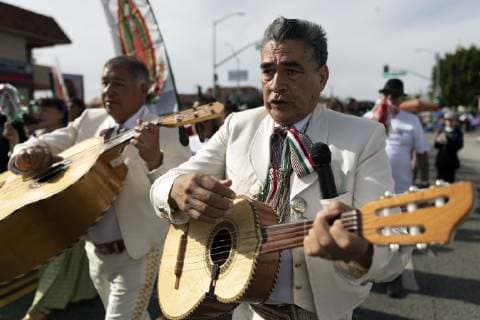 December 9, 2018 - Los Angeles, California, United States - People take part in the 87th Annual Procession and Mass in honor of Our Lady of Guadalupe in Los Angeles, California on December 9, 2018. The Catholic procession is the oldest religious procession in Los Angeles and celebrates the apparition of the Virgin Mary in Mexico in 1531. Los Angeles United States - ZUMAn230 20181209_zaa_n230_559 Copyright: xRonenxTivonyx