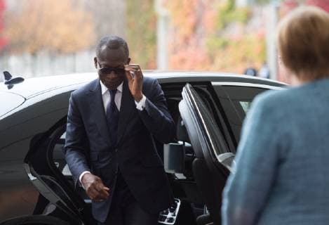 Praesident Patrice TALON (Benin) Empfang und Begruessung der Staats- und Regierungschefs im Bundeskanzleramt im Rahmen der Konferenz Compact with Africa in Berlin, Deutschland am 30.10.2018. *** President Patrice TALON Benin Reception and welcome of the Heads of State and Government at the Federal Chancellery at the Compact with Africa Conference in Berlin Germany on 30 10 2018