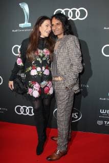 Christine Neubauer mit Lebensgefaehrten Jose Campos, Audi Generation Award 2018 im Hotel Bayerischer Hof in Muenchen am 11.12.2018