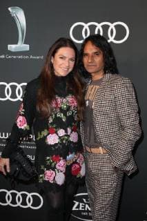 Christine Neubauer mit Lebensgefaehrten Jose Campos, Audi Generation Award 2018 im Hotel Bayerischer Hof in Muenchen am 11.12.2018