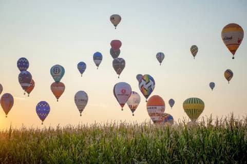 Heißluftballon WM in Groß Siegharts im Waldviertel NÖ 2018, Österreich