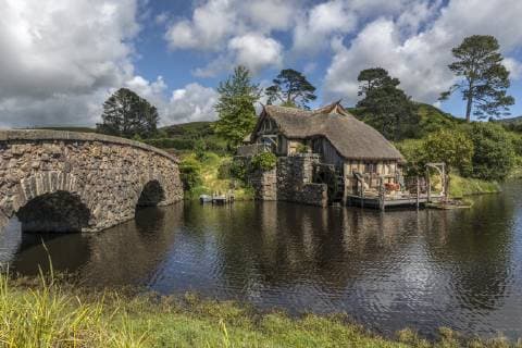 Hobbiton, Movie Set, Waikato, Matamata, New Zealand *** Hobbiton Movie Set Waikato Matamata New Zealand