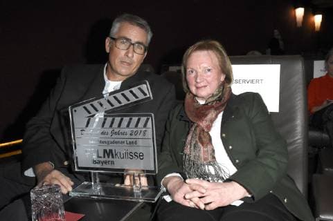 Peter Nagel und Karin Mergner bei der Preiserleihung Drehort des Jahres 2018 im Gloria Palast. München, 13.12.2018