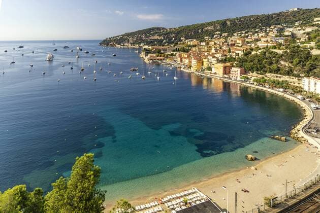 Villefranche sur Mer, Panorama, Cote d Azur, Frankreich