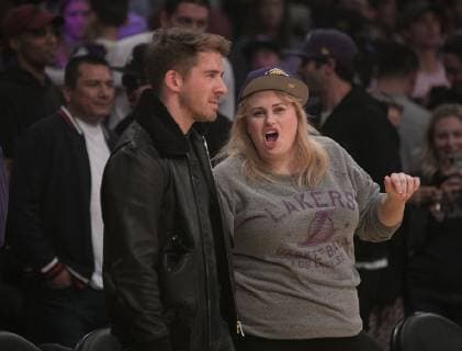 December 21, 2018 - Los Angeles, California, U.S - (R) Rebel Wilson attends the NBA game between the Los Angeles Lakers and the New Orleans Pelicans on Friday December 21, 2018 at the Staples Center in Los Angeles, California. Lakers defeat Pelicans, 112-104. Los Angeles U.S. - ZUMAp124 20181221_zaa_p124_006 Copyright: xJavierxRojasx