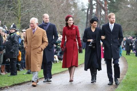 . 25 12 2018. Sandringham , United Kingdom. Royals arriving for the Christmas Day church service at Sandringham in Norfolk, United Kingdom.  xStephenxLockx xi-Imagesx IIM-19059-0003