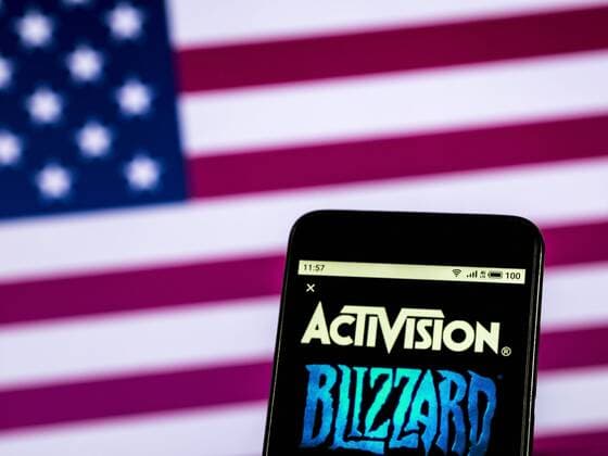 December 30, 2018 - Kiev, Ukraine - Activision Blizzard Video game company logo seen displayed on a smart phone. Kiev Ukraine - ZUMAs197 20181230_zab_s197_015 Copyright: xIgorxGolovniovx