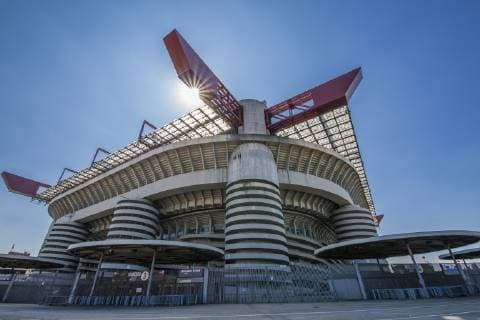View of San Siro Stadium on a sunny day, Milan, Lombardy, Italy, Europe Copyright: FrankxFell 844-17839