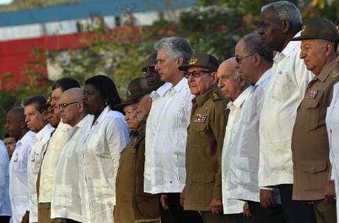 (190102) -- HAVANA, Jan. 2, 2019 -- Raul Castro (5th R), first secretary of the Central Committee of the Communist Party of Cuba and Cuban President Miguel Diaz-Canel (6th R) attend a ceremony marking the 60th anniversary of Cuba s revolution victory at the Santa Ifigenia cemetery in Santiago De Cuba, Cuba, Jan. 1, 2019. Raul Castro on Tuesday reiterated the willingness of his nation to coexist in peace with the United States despite their political differences. We have the willingness to coexist in a civilized, peaceful, respectful and mutually beneficial way with the United States, Castro said here in a ceremony marking the 60th anniversary of Cuba s revolution. Cuba is ready to meet the confrontation with the U.S., which we do not wish, and we expect that the balanced minds in the U.S. government will put a stop to it, Castro said 