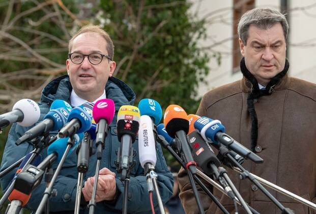 News Themen der Woche KW01 News Bilder des Tages 03.01.2019: POLITIK - Alexander Dobrindt - Vorsitzender der CSU im Bundestag und Dr. Markus Söder - Bayerischer Ministerpräsident - 03.01.2019 während der Klausurtagung der CSU im Bundestag, im Kloster Seeon (Bayern), Seeon, Deutschland