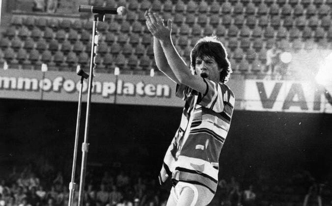 Hannover, Mick Jagger Sänger, Musiker, Open-Air-Konzert mit der Band The Rolling Stones im Niedersachsenstadion in Hannover. 06.06.1982,