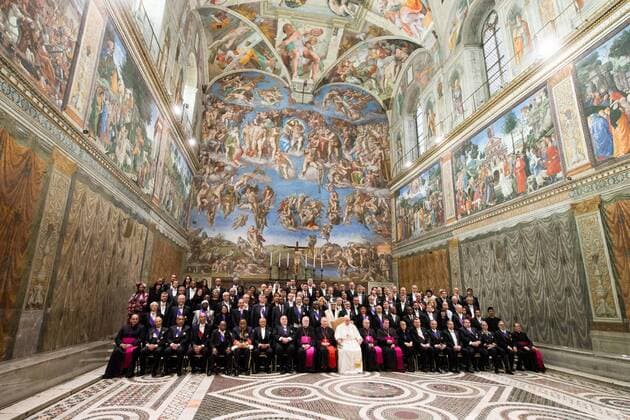 News Themen der Woche KW02 News Bilder des Tages NO FRANCE - NO SWITZERLAND: January 7, 2019 : Pope Francis attends an audience with members of the Diplomatic Corps accredited to the Holy See for the traditional exchange of New Year greetings at the Sala Regia at the Vatican.  Copyright: xÂ©VaticanMedia-Foto CPPx xIPAx xCatholicxPressxPhotox