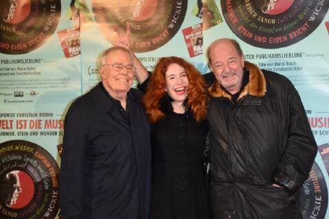 Christian Bruhn,Laura Ralph Siegel Muenchen 07.01.19 City Kino Dokumentation Premiere: Meine Welt ist die Musik ,von Komponist Christian Bruhn Bruhn