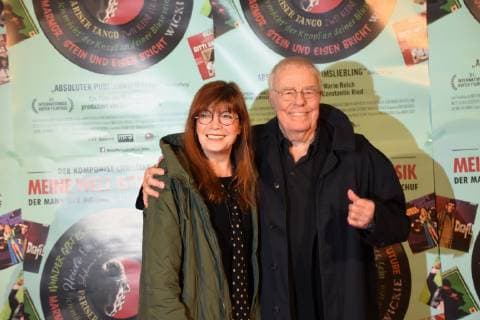 Katja Ebstein Christian Bruhn Muenchen 07.01.19 City Kino Dokumentation Premiere: Meine Welt ist die Musik ,von Komponist Christian Bruhn Bruhn