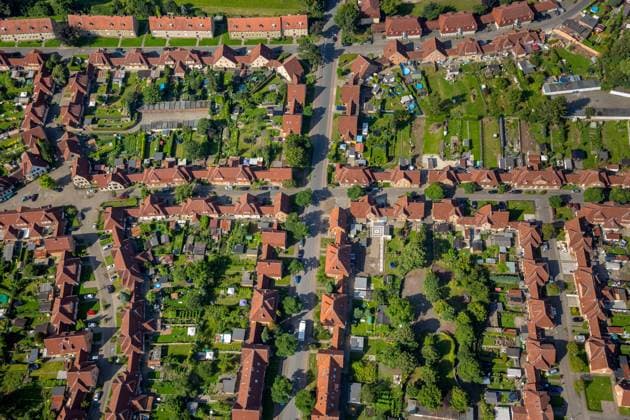 Ahlen Kolonie Westfalen, Zechensiedlung füe Zeche Westfalen, Bergarbeitersiedlung, Zechenhäuser, Gartenstadt, Ahlen, Ruhrgebiet, Nordrhein-Westfalen, Deutschland !ACHTUNGxMINDESTHONORARx60xEURO! *** Ahlen Colony Westphalia colony colliery settlement for Westfalen colliery miner settlement colliery houses garden town Ahlen Ruhr area North Rhine-Westphalia Germany ACHTUNGxMINDESTHONORARx60xEURO