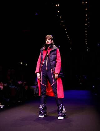 (190115) -- BERLIN, Jan. 15, 2019 -- A model displays a creation of Bogner during the opening runway show of Fashion Week Berlin Autumn Winter in Berlin, capital of Germany, on Jan. 14, 2019. ) GERMANY-BERLIN-FASHION WEEK-BOGNER BinhxTruong 