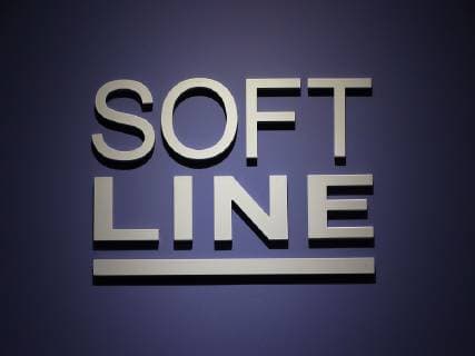 Weiche, geschmeidige Formen in stilvollem Design, modern und anschmiegsam, gesehen auf der IMM 2019 in Köln, hier das Stand Logo, so am Pressetag 14.1.2019 IMM 2019 Köln Soft Line Stand Logo