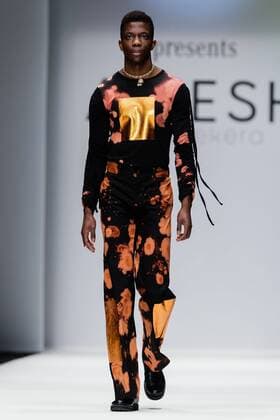 (190115) -- BERLIN, Jan. 15, 2019 -- A model displays a creation of Sri Lankan designer Amesh Wijesekera during Fashion Week Berlin Autumn Winter in Berlin, capital of Germany, on Jan. 15, 2019. ) GERMANY-BERLIN-FASHION WEEK-AMESH WIJESEKERA BinhxTruong 