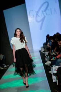 (190116) -- GUADALAJARA, Jan. 16, 2019 -- A model presents a creation of Gracia during the Intermoda 2019 Fashion Show in Guadalajara, Mexico, on Jan. 15, 2019. ) MEXICO-GUADALAJARA-INTERMODA FASHION SHOW-GRACIA XinxYuewei 
