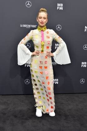 Caro Cult bei der KXXK Fashion Show im Rahmen der MBFW auf der Berlin Fashion Week Autumn Winter 2019 im E-Werk. Berlin, 15.01.2019