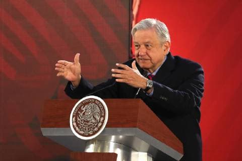 News Bilder des Tages January 16, 2019 - EUM20190116NAC01.JPG .CIUDAD DE MEXICO, Presidency Presidencia-AMLO.- El presidente de los Estados Unidos Mexicanos, Andres Manuel Lopez Obrador, durante su conferencia de prensa matutina este martes 16 de enero de 2019 en el Palacio Nacional. Foto: Agencia EL UNIVERSAL Berenice Fregoso AFBV  - ZUMAu78_ 20190116_zaf_u78_006 Copyright: xBerenicexFregosoxElxUniversalx